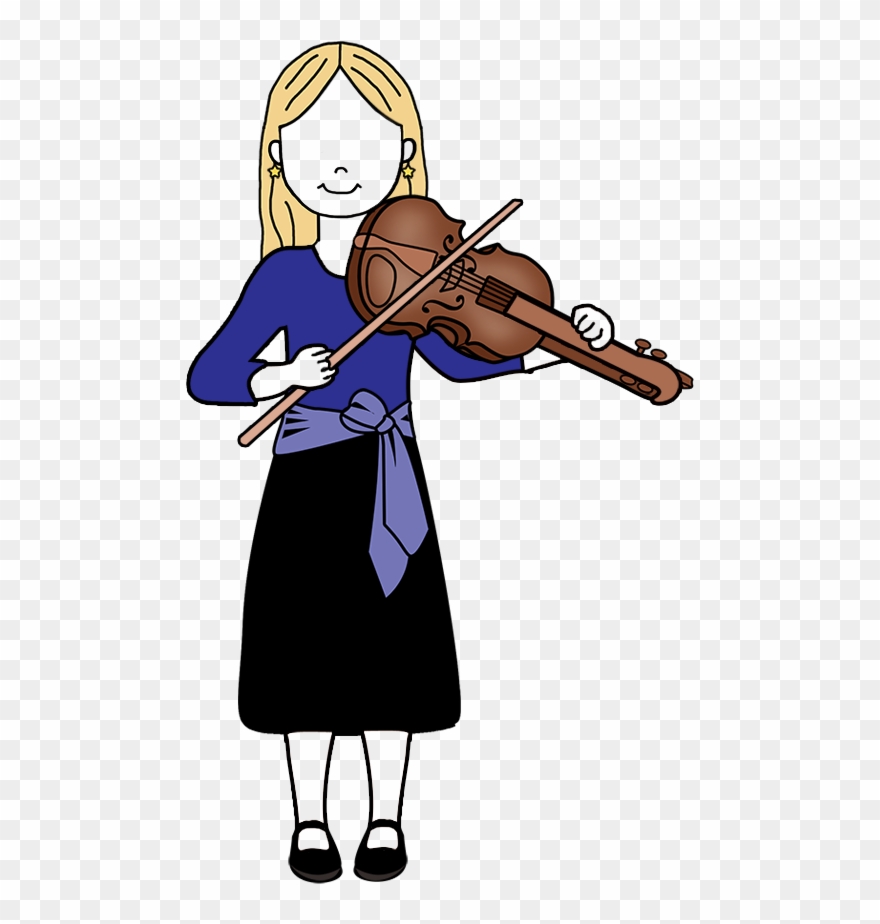 Violin Girl Personalized T Shirt For Recital, Music - Christmas Day Clipart