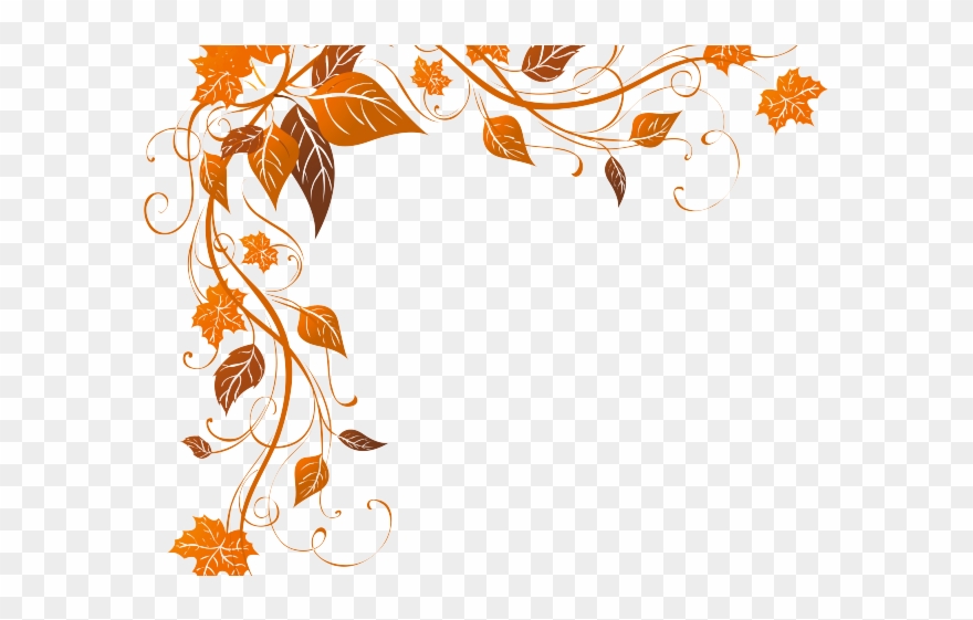 Decorations Clipart November - Fall Leaves Corner Clip Art - Png Download