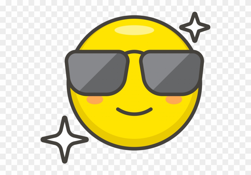 Smiling Face With Sunglasses Emoji - Óculos Escuros Mulher Emoj Clipart