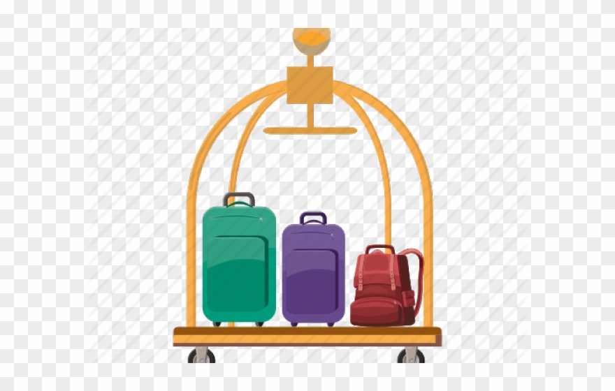 Luggage Clipart Hotel Porter - Hotel Cartoon - Png Download