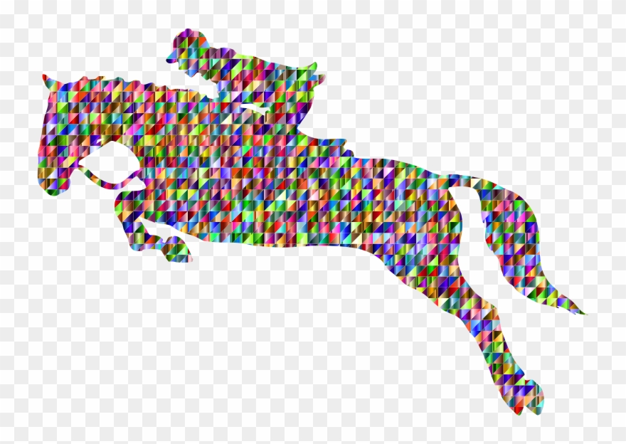 Medium Image - Horses Jumping Clipart - Png Download