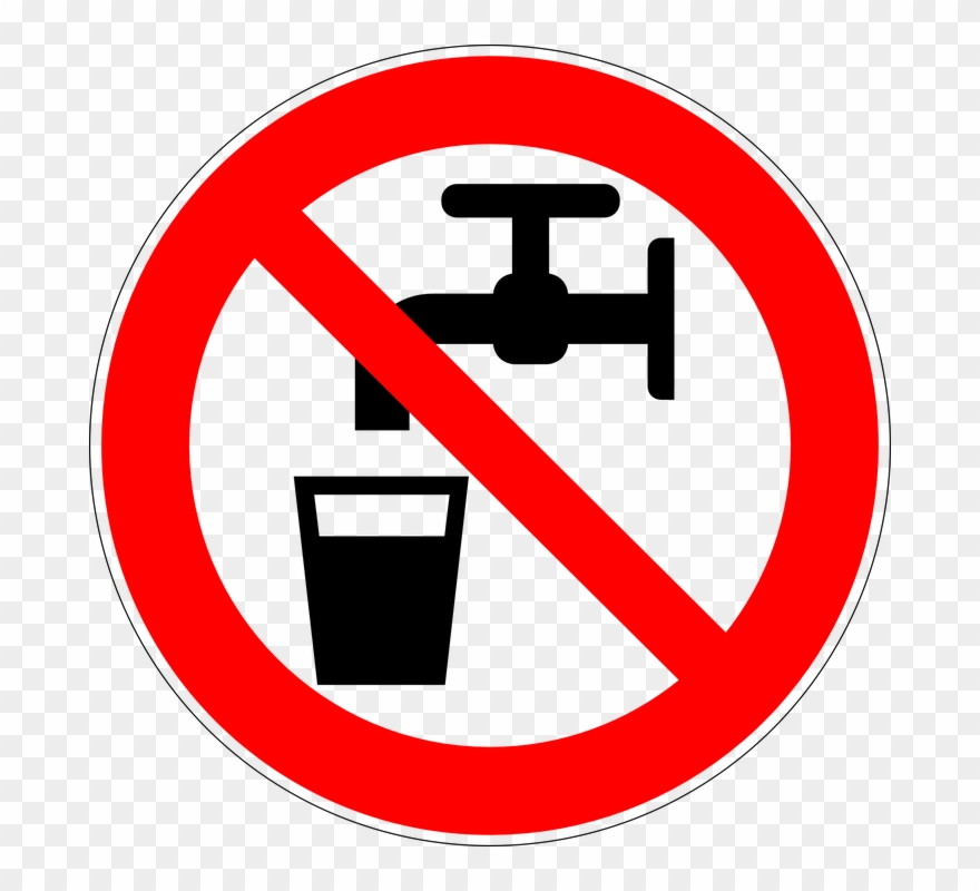 Be Careful While Choosing Where To Eat And Always Carry - No Tap Water Sign Clipart