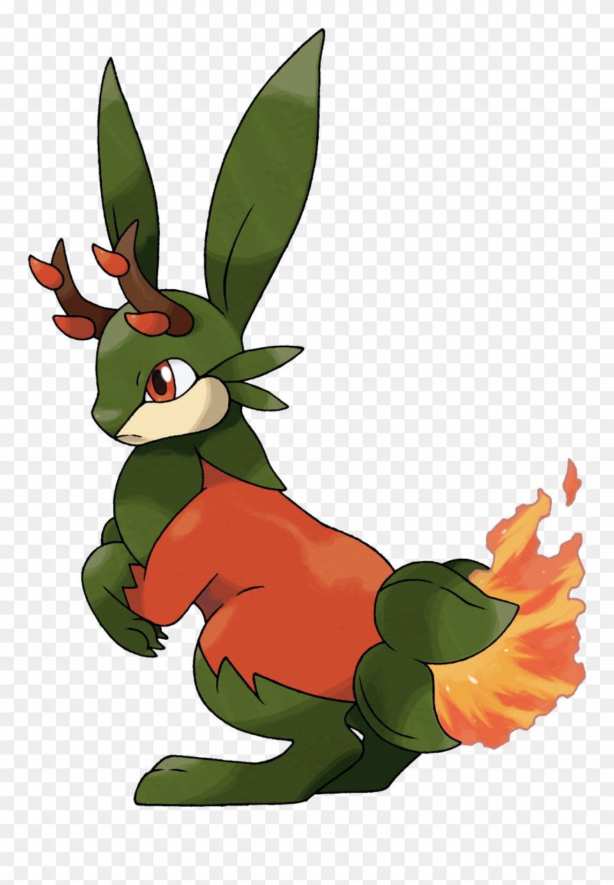 48995481 - Pokemon Fire Grass Type Clipart