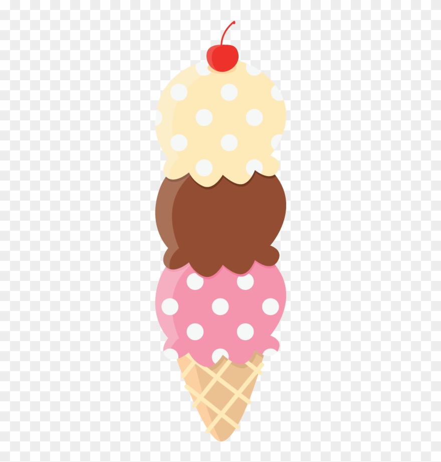 Photo By @daniellemoraesfalcao - Triple Scoop Ice Cream Cone Clipart - Png Download