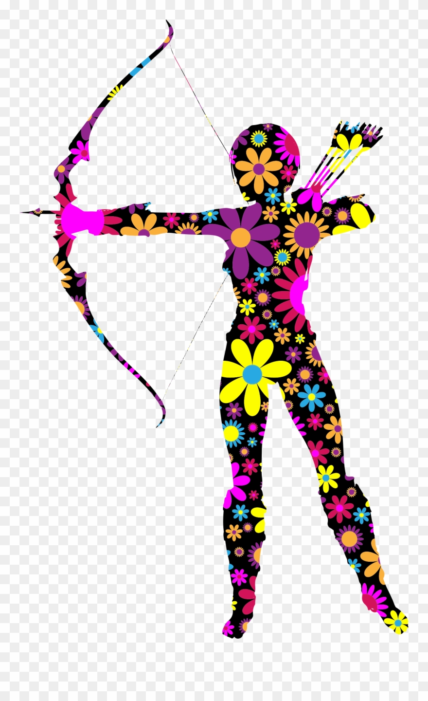 Big Image - Female Warrior Silhouette Clipart