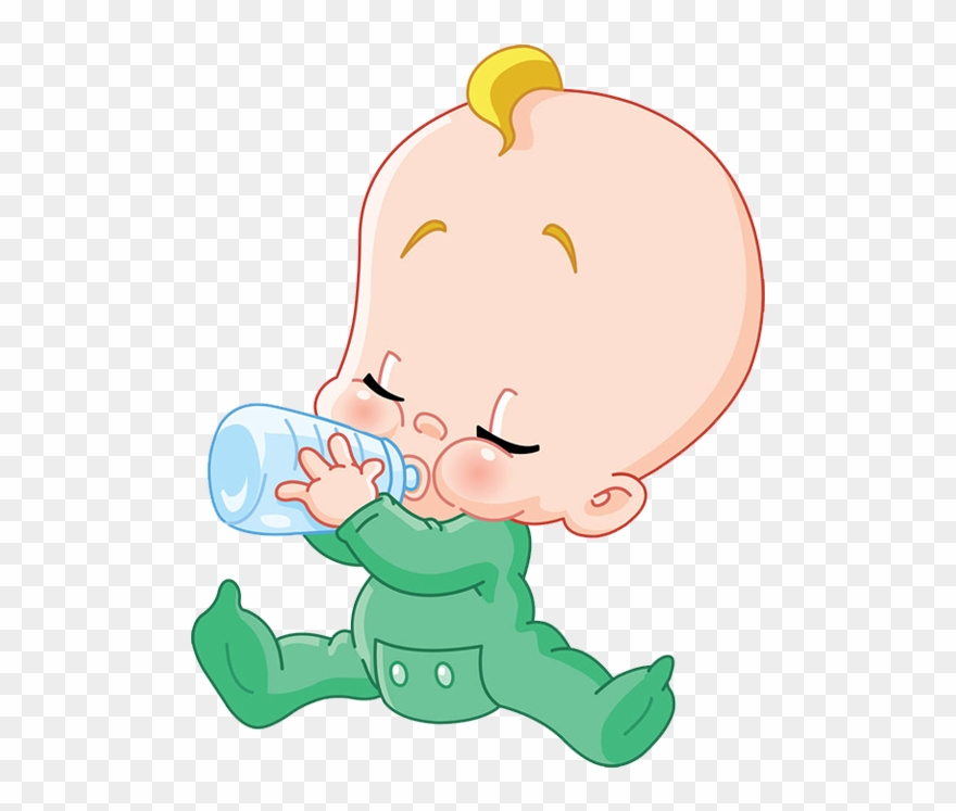 Drinking Clipart Bottleclip - Baby Drinking Bottle Clipart - Png Download