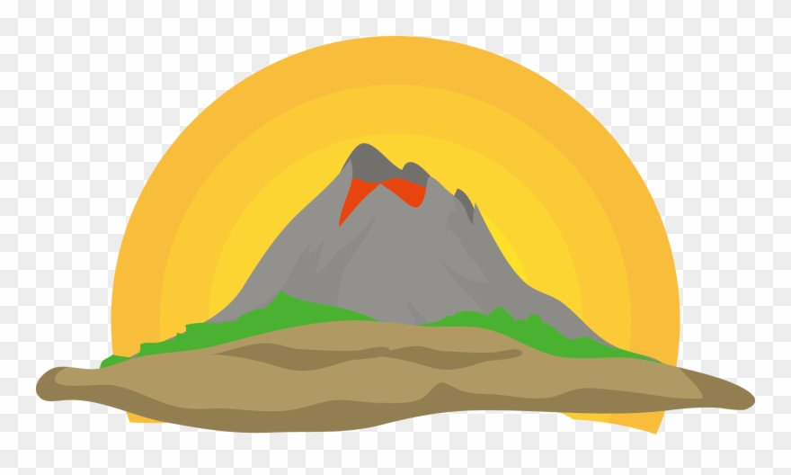Euclidean Vector Volcano Clip Art Hand Painted - Volcano Vector Png Transparent Png