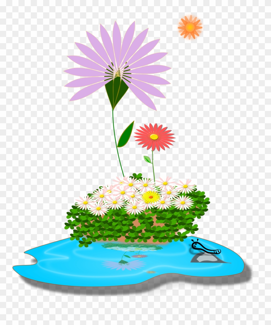 Daisy Clipart Landscape - Birthday Party Hat Cartoon - Png Download