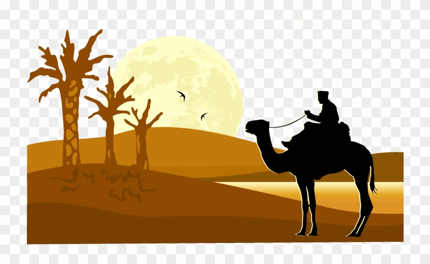 Desert Silhouette At Getdrawings Com Free For - Castle Silhouette Desert Clipart