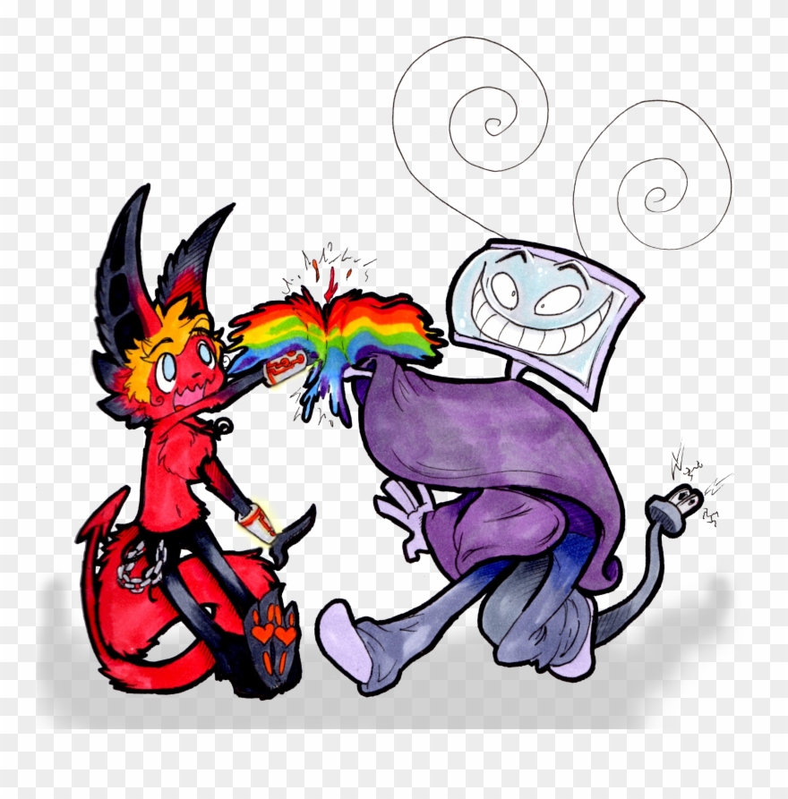 Rainbow High-fives Milkyguru Clipart