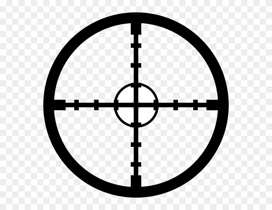 Dual Circle Clip Art At Clker Com - Cross Hairs - Png Download