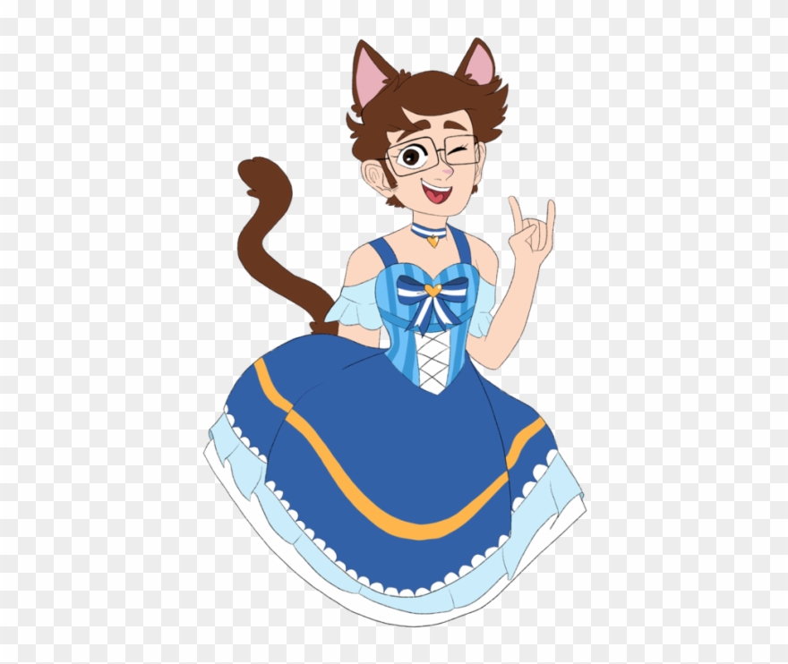 Drew A Neko Anime Idol For My Friend's Bud As A Joke - Cartoon Clipart