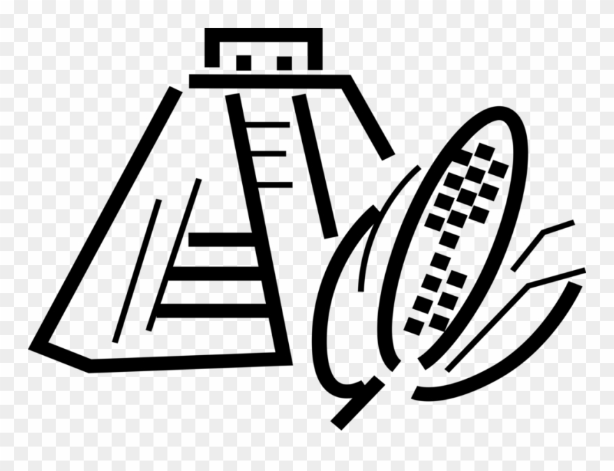 Vector Illustration Of Inca Pyramid Structure Of Worship Clipart