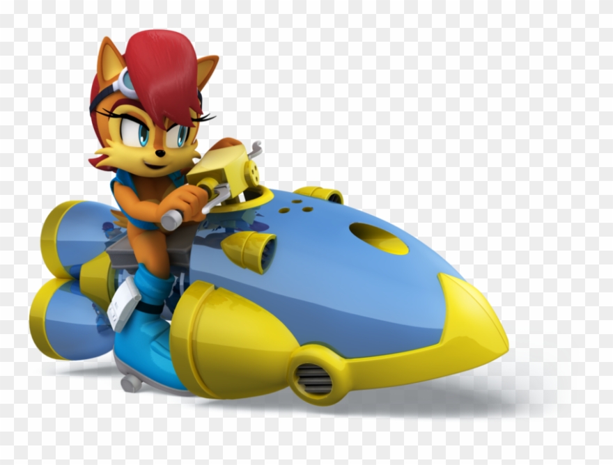 Sally All Star Racing By Elesis-knight On Clipart Library - Sonic & Sega All Stars Racing Fanart - Png Download