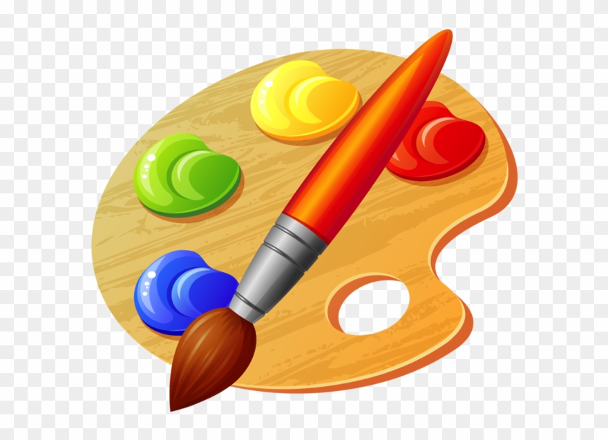 Coloring For Pages - Palette De Peinture Dessin Clipart