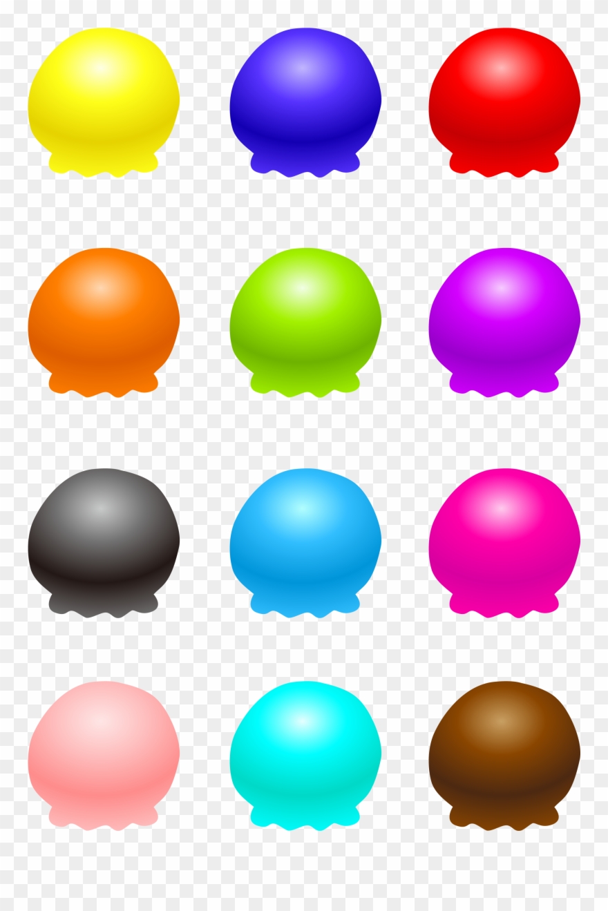 Ice Cream Ball By Hong Hui Lin - Ice Cream Balls Clipart - Png Download
