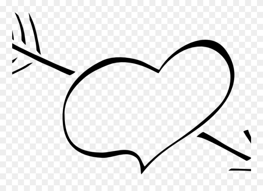 Heart Clipart Black And White Heart Clipart Black And - Transparent Hearts Black And White - Png Download