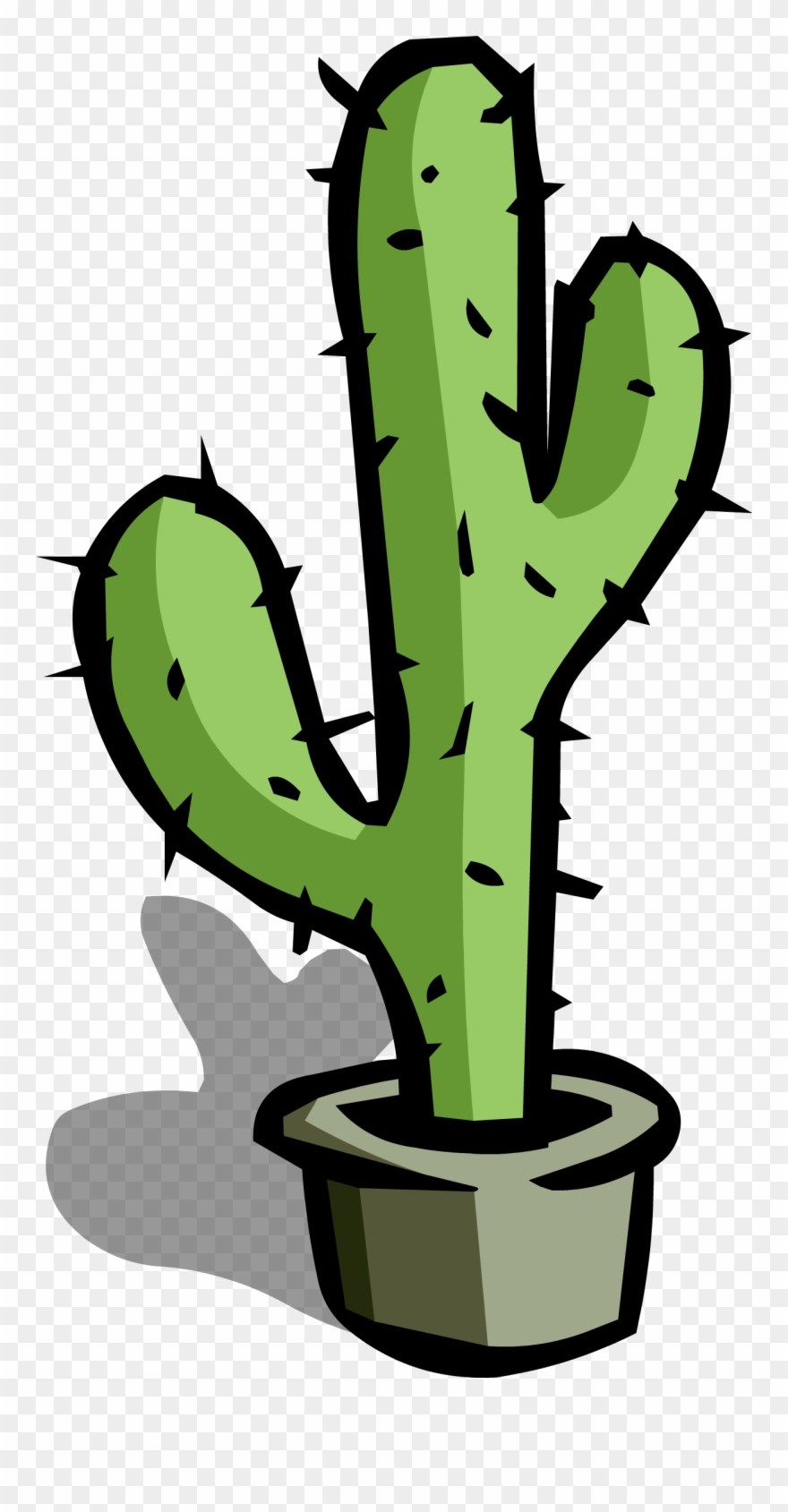 Image Large Cactus Sprite 002 Png Club Penguin Wiki - Cartoon Cactus Clipart