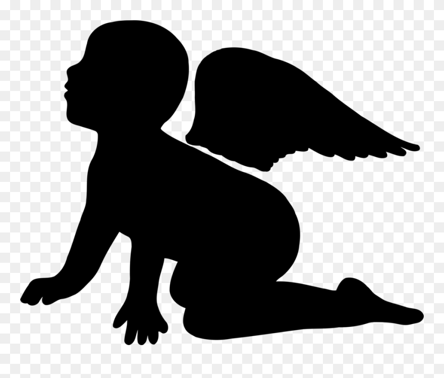 Boy Angel Silhouette Png Clipart