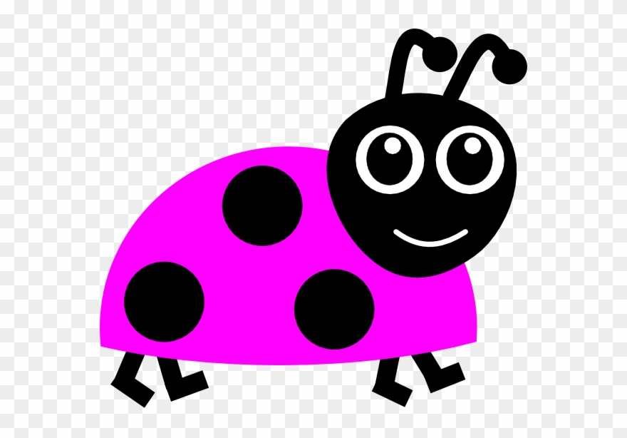 Pink Ladybug Cliparts - Ladybug Cartoon - Png Download