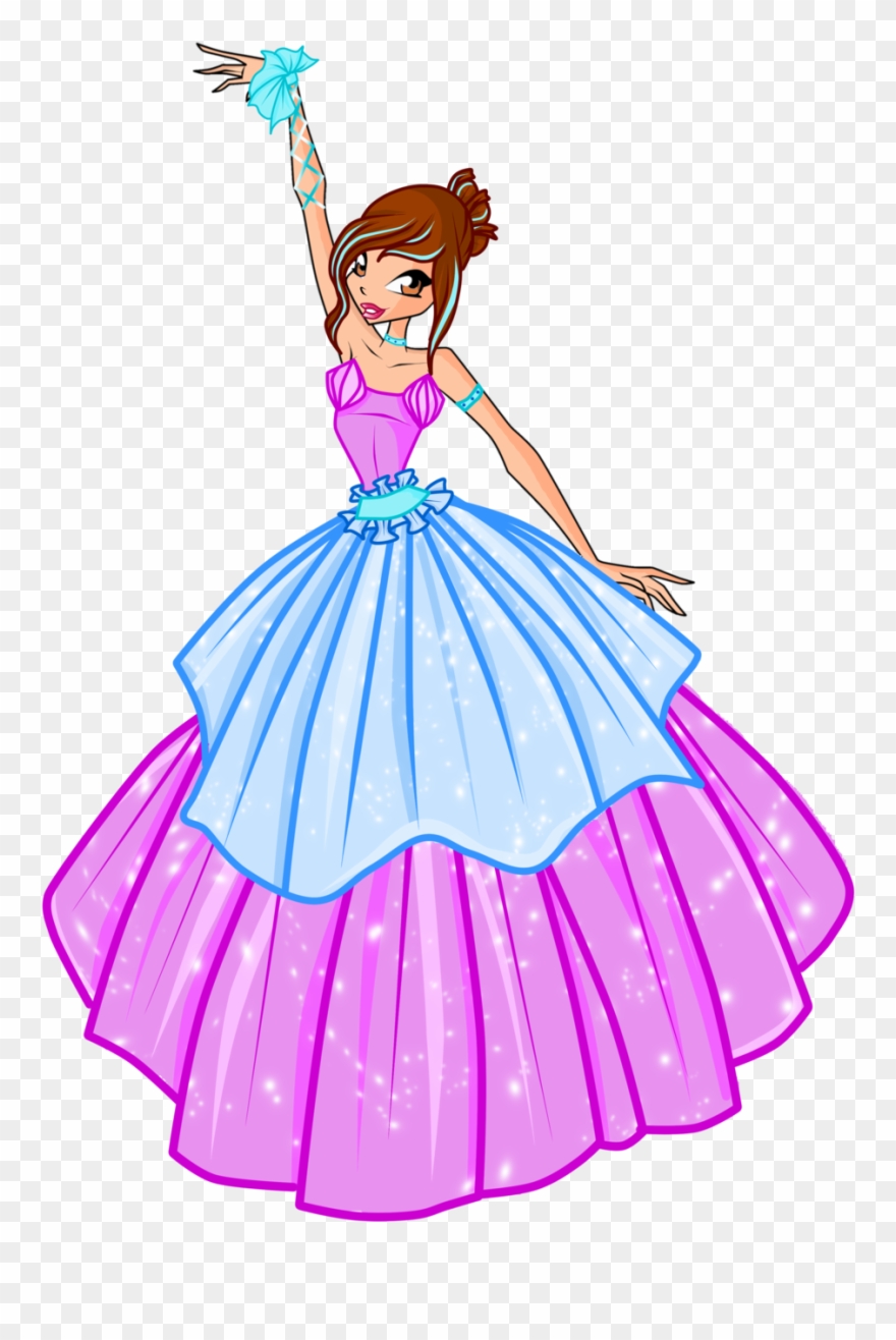 Collection Of Free Gowned Anime Download On - Winx Club Oc Dress Clipart