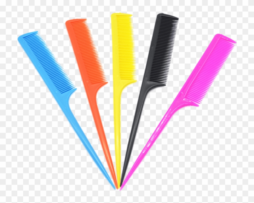 Comb Colour Set - Lược Nhựa Rẽ Ngôi Nhiều Clipart