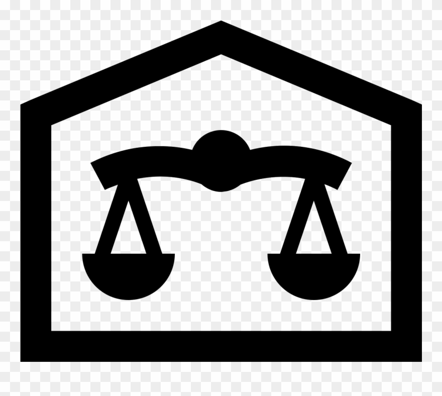 This Icon Represents A Courthouse - Courthouse Sign Clipart