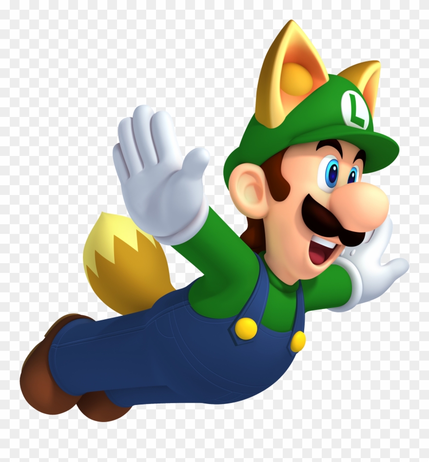 Raccoon Luigi Nsmbw - New Super Mario Bros 2 Luigi Clipart