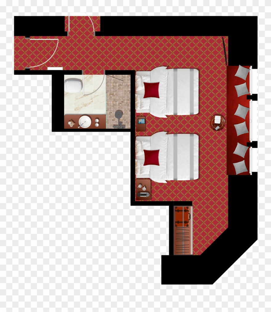 Mystery Double-double Szoba Alaprajz - Mystery Hotel Budapest Clipart