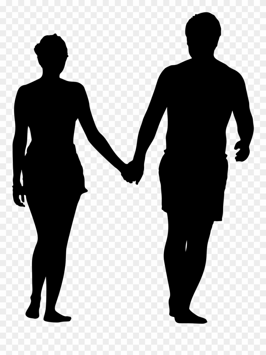 Big Image - Husband And Wife Silhouette Clipart