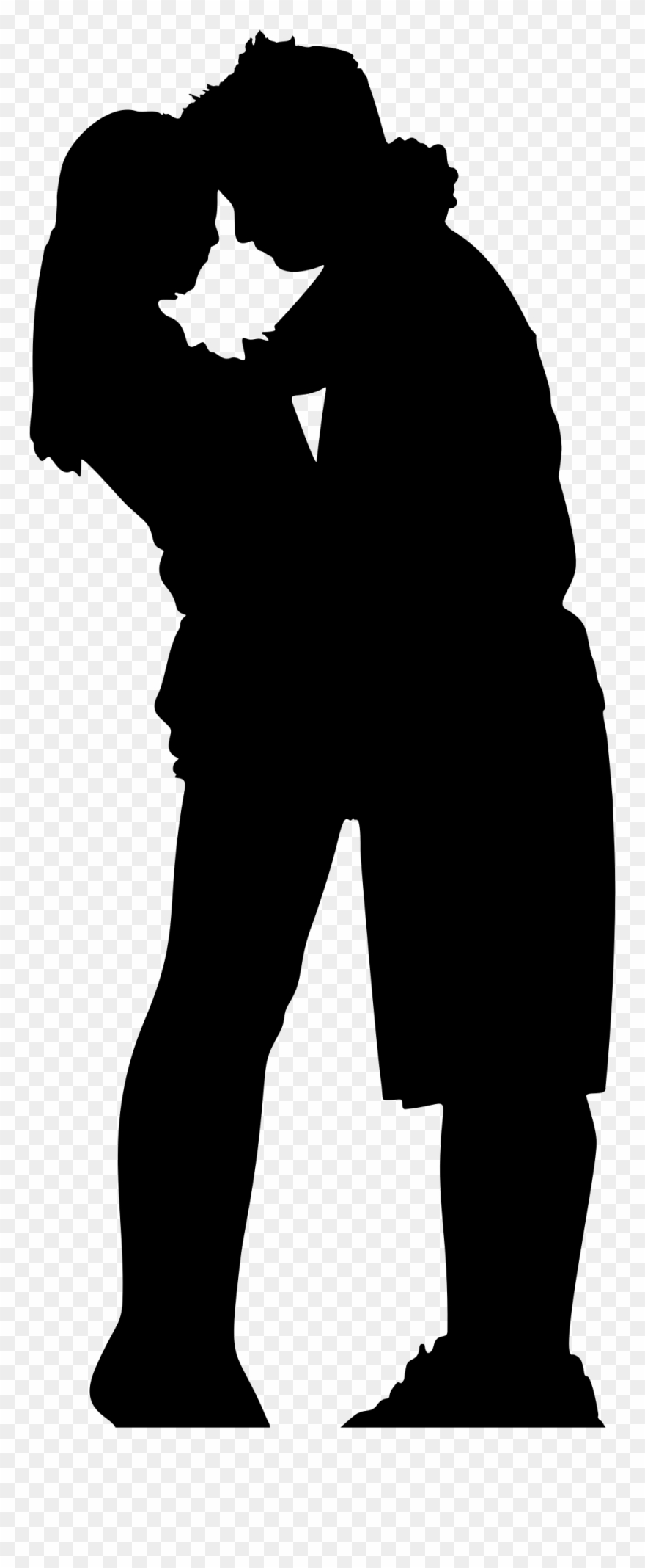 Big Image - Young Couple Silhouette Clipart