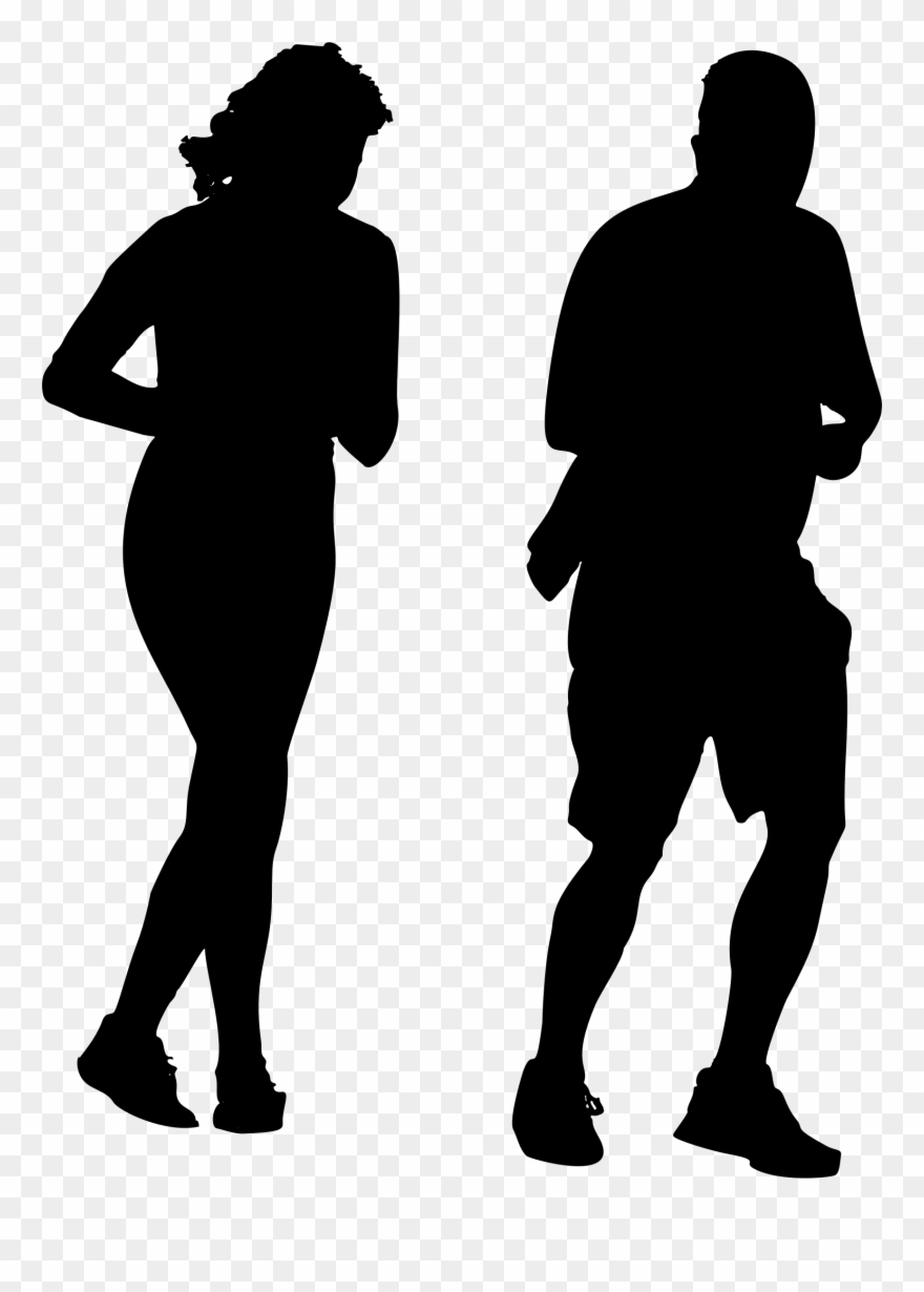 Big Image - Jogging Silhouette Png Clipart