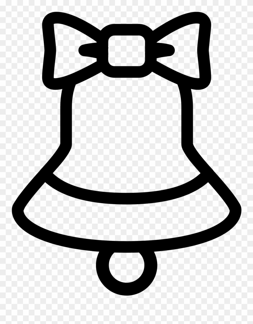Jingle Bell Icon - Bell Clip Art Black And White - Png Download