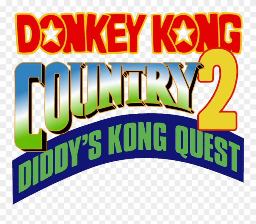 Donkey Kong Country 2 Diddy's Kong Quest Logo Clipart - Donkey Kong Country 2 Logo - Png Download