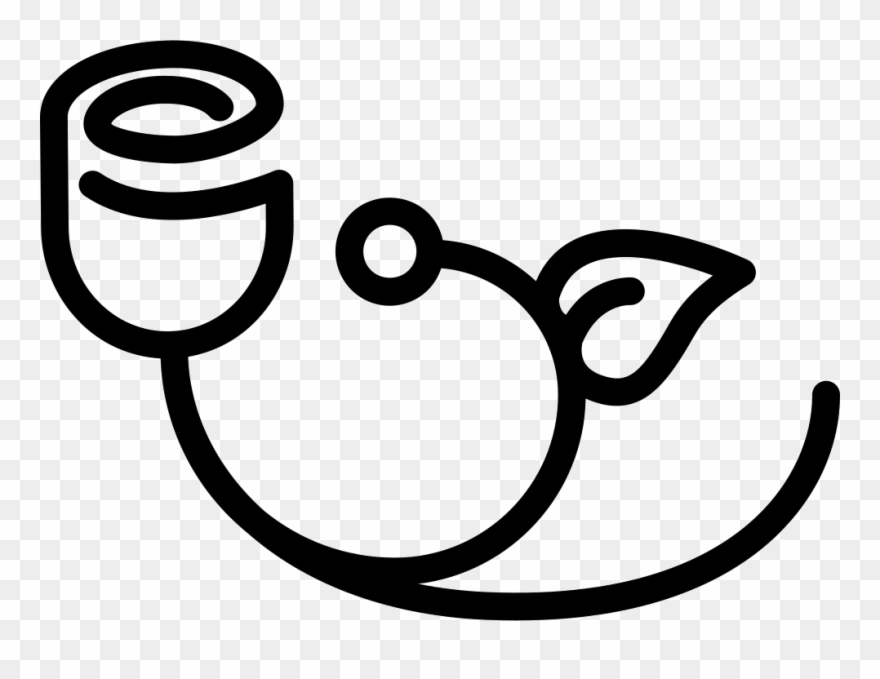 Bell Flower With Leaf Outline Comments - Design In Flower Outlines Clipart