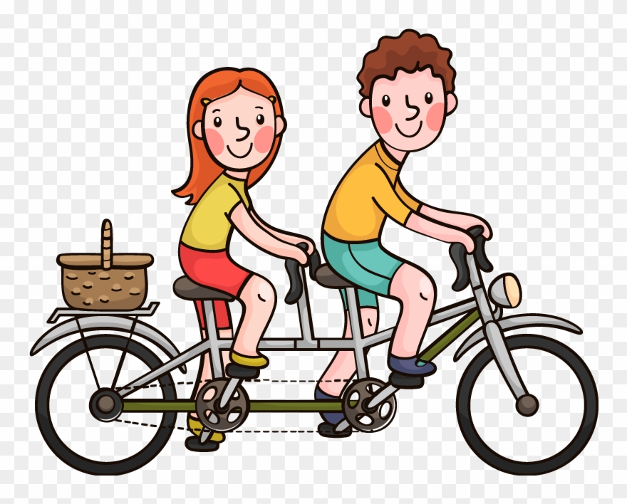 Desenho Familia De Bicicleta Clipart