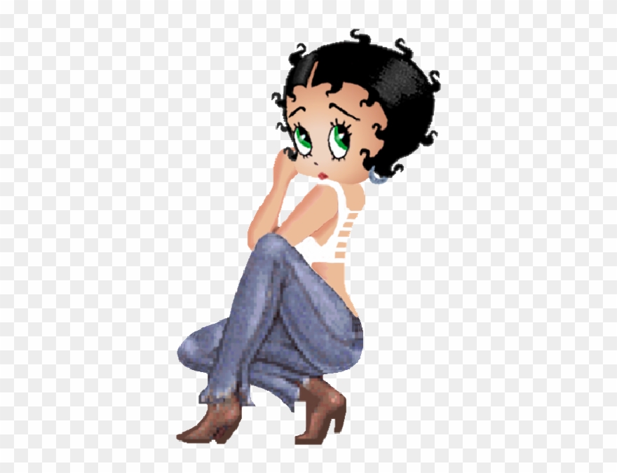Betty Boop Clip Art Images - Black Betty Boop Sad - Png Download