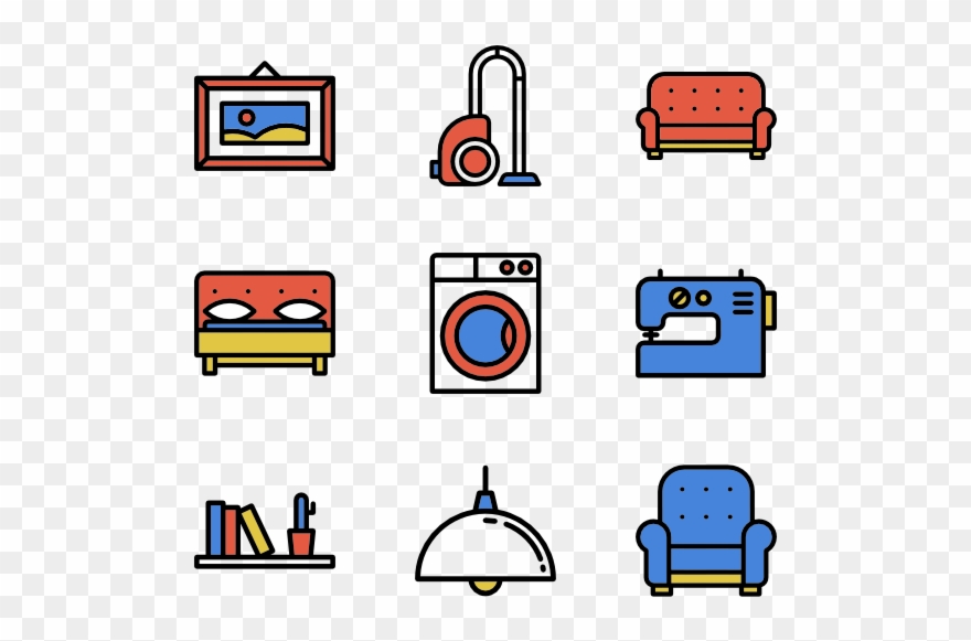 Linear Color Housekeeping Elements - High School Vector Png Clipart