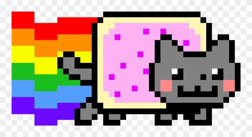 65689923 Clip Art Rainbow - Нян Кэт Пиксель Арт - Png Download