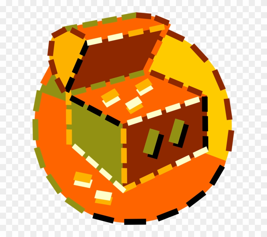 Vector Illustration Of Buccaneer Pirate's Treasure - Circle Clipart