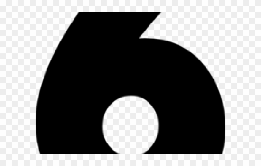 Numbers Clipart Six - Circle - Png Download