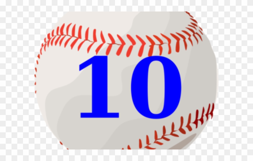 Numbers Clipart Baseball - Black And White Softball - Png Download