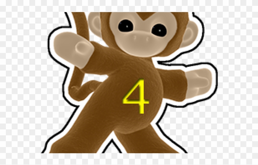 Numbers Clipart Monkey - Cartoon - Png Download