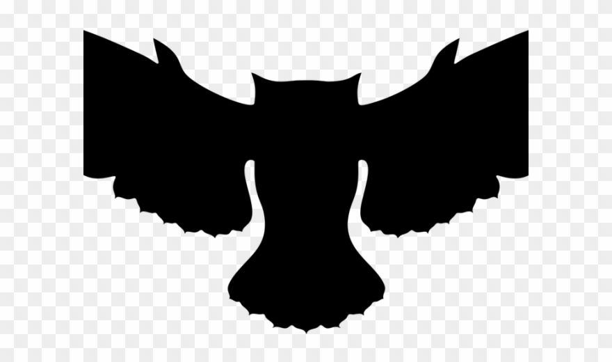 Wings Clipart Owl - Owl Silhouette - Png Download