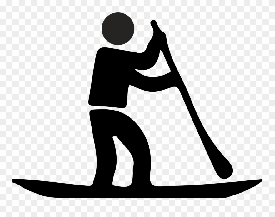 Stand Up Paddle Icon Clipart