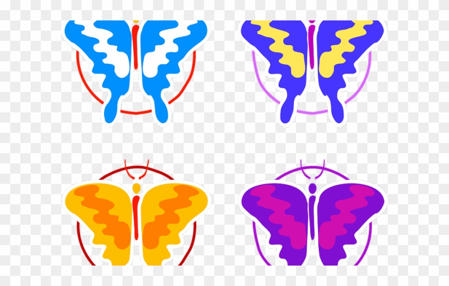 Other Clipart Four Butterfly - Butterflies Clipart - Png Download