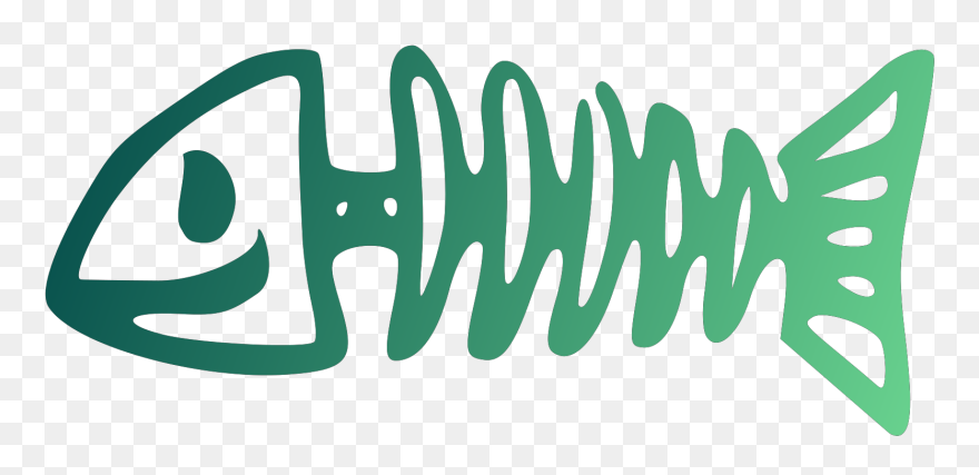 Fish Bones Clip Art - Cartoon Fish Skeleton - Png Download