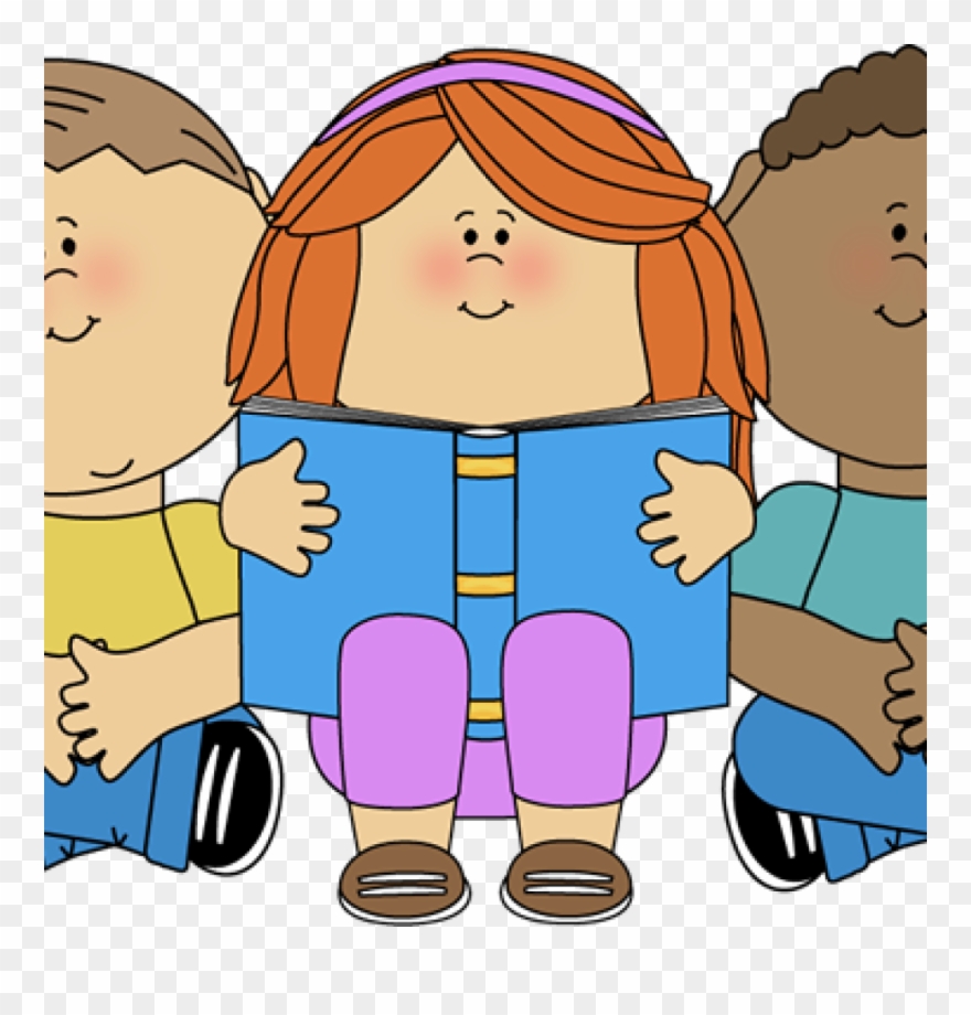 Children Reading Clipart Kids Reading Clip Art Kids - Reading Time Kids - Png Download