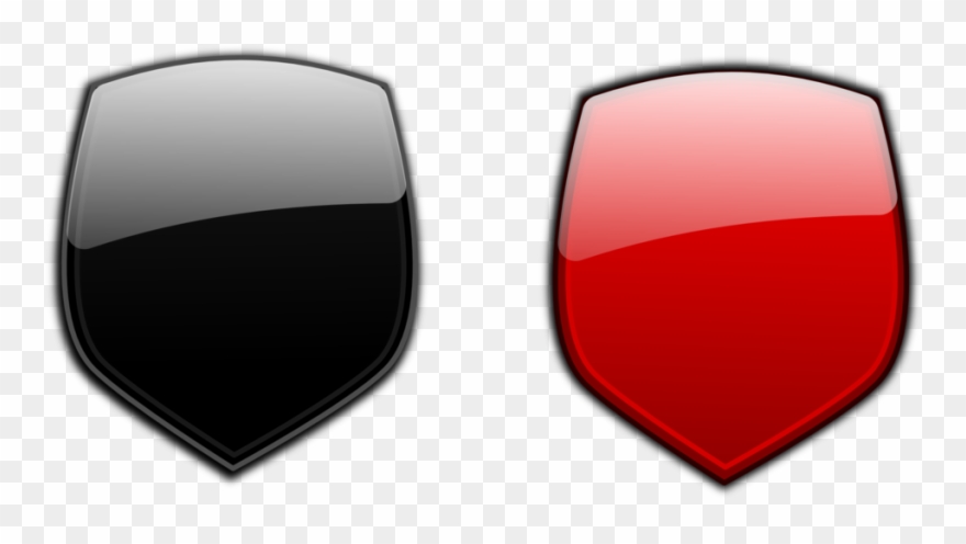 Black And Red Shield Clipart