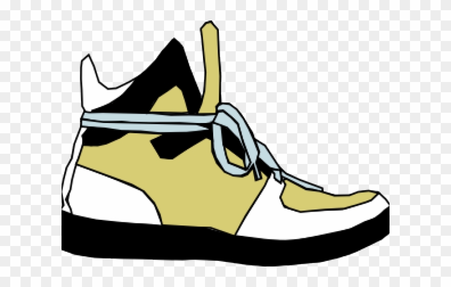 Gym Shoes Clipart Yellow - Side View Sneaker - Png Download